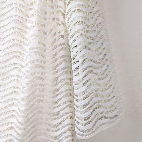 Lilly Pulitzer Topanga Dress Cameo White Wavy Knit Lace Size L NWT - Picture 7 of 15